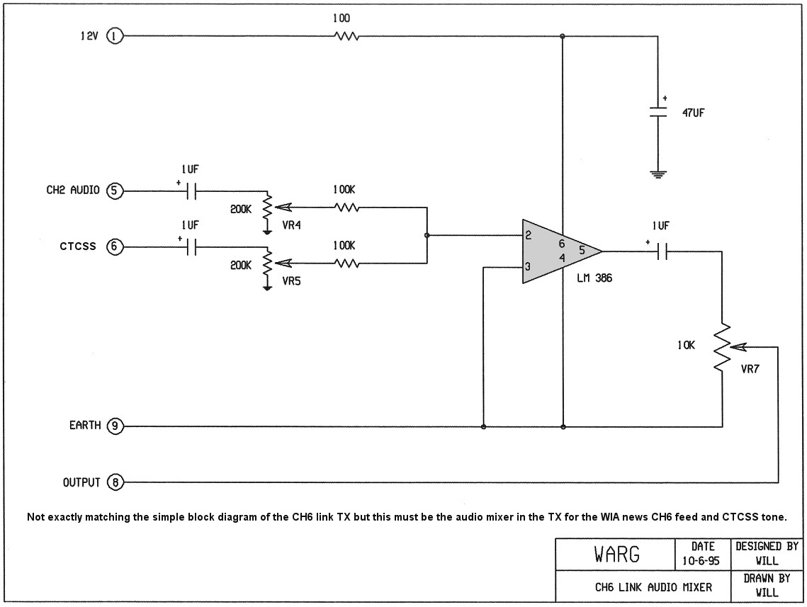 146.3 audio and CTCSS mixer