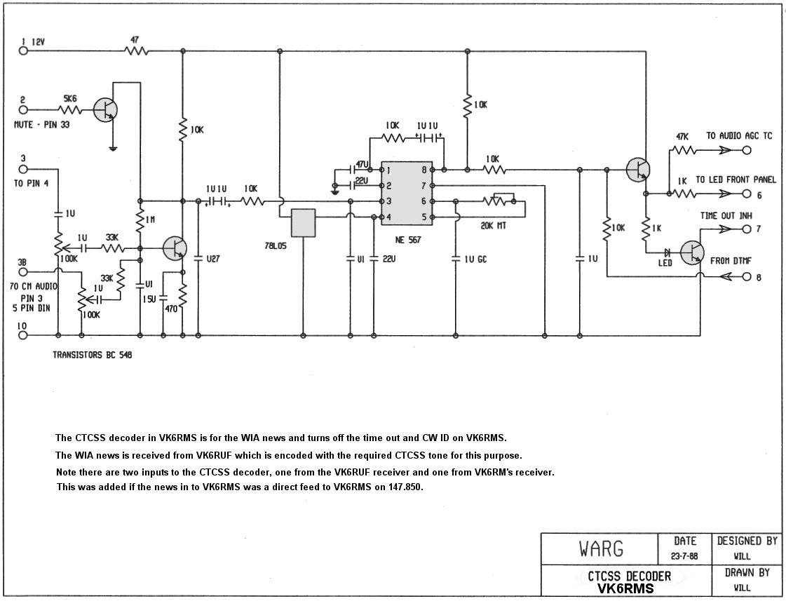 CTCSS decoder in VK6RMS