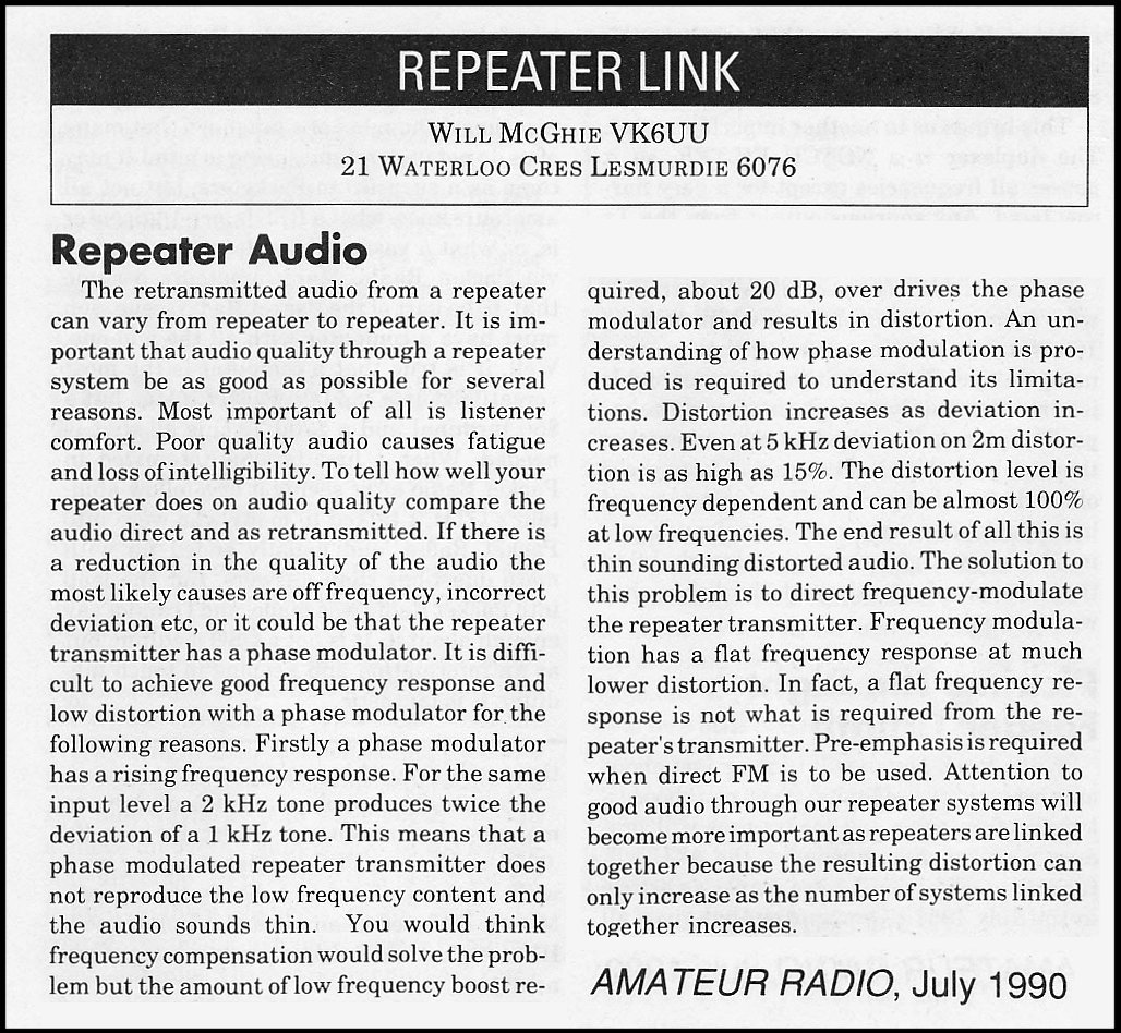 Repeater audio