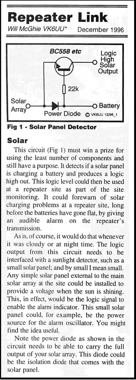 Solar detector