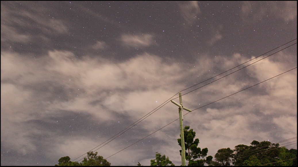 stars and power pole