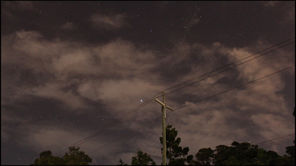 stars and power pole