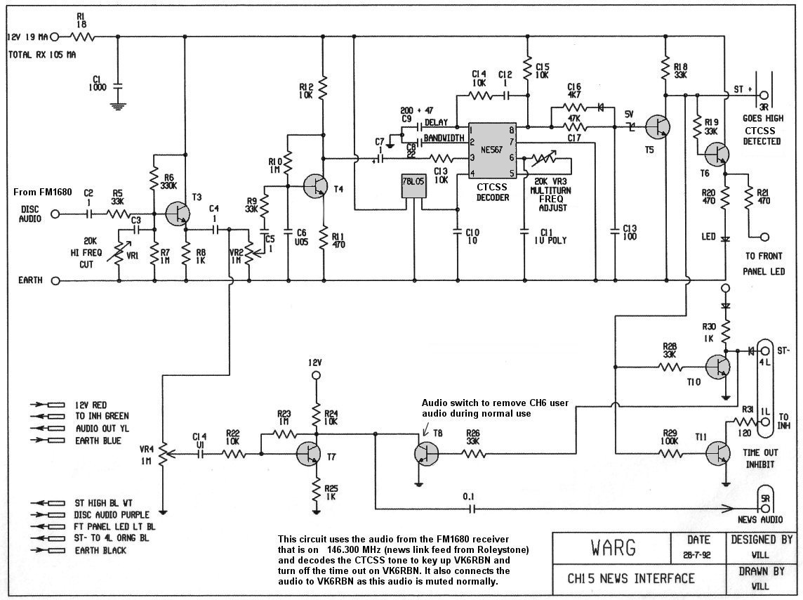 VK6RBN news link receiver circuit