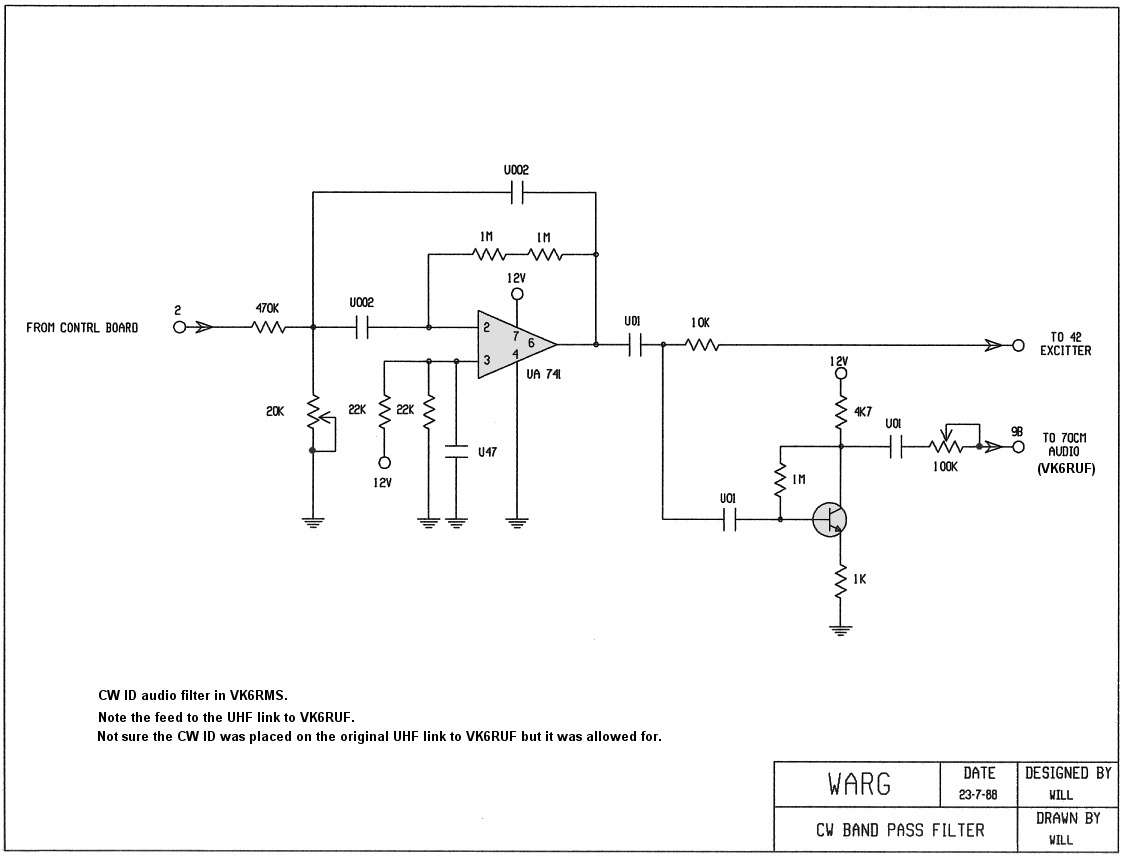 CW ID bandpass filter