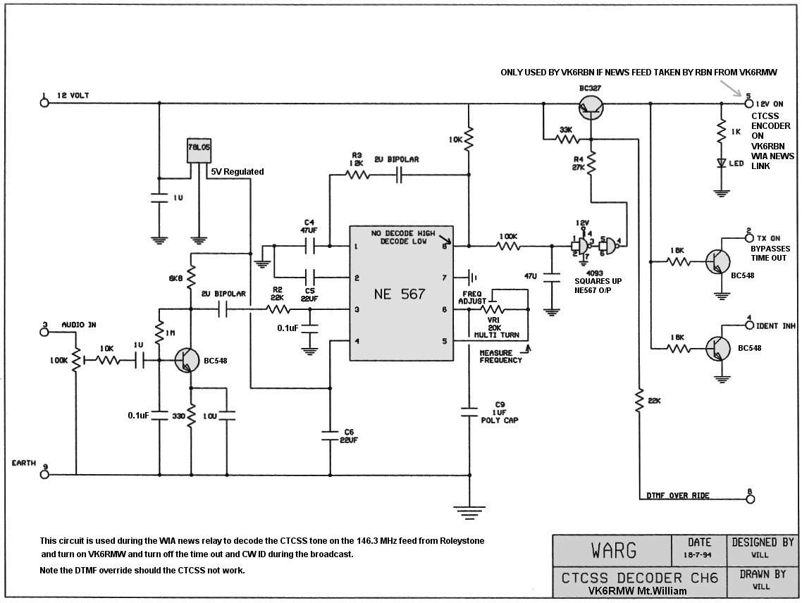 VK6RMW CTCSS decoder